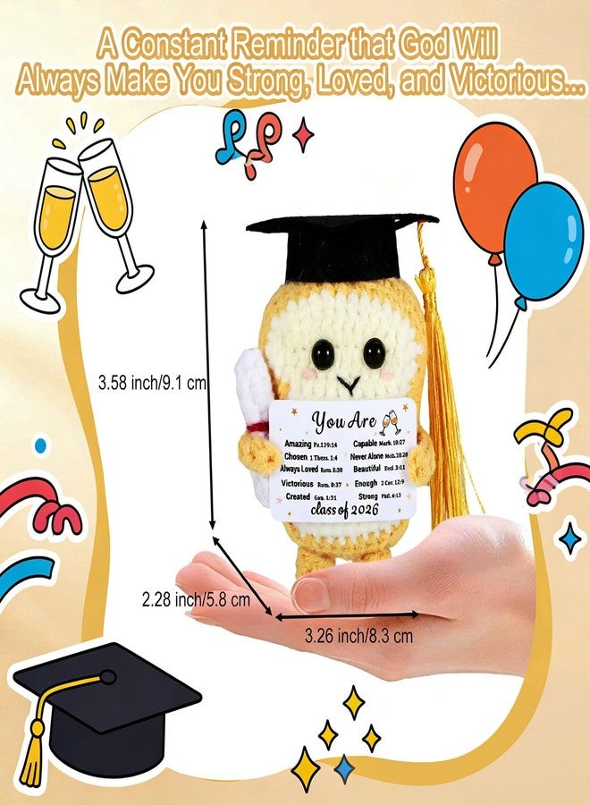 NUBARKO 2026 Graduation Gifts for Girls Her Him Class of 2026 Christain College Graduation Gifts for Boys Him Her Men Graduation Decorations Toast Emotional Crochet End of Year Students Gifts from Teacher - Image 4