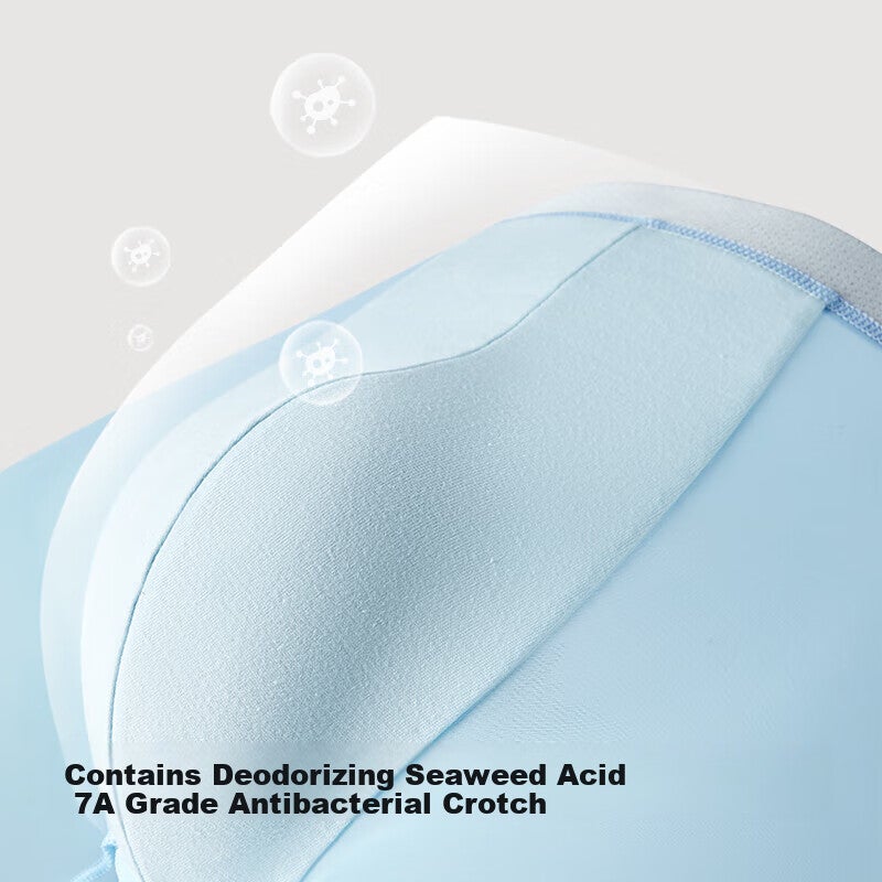 JD Jing Zao YOUKESHU Men's Underwear, Ice Silk Cool-Feeling, 7A Grade Antibacterial Deodorant Crotch, One-Way Moisture-Wicking Breathable Boxer Briefs for Me - Image 5