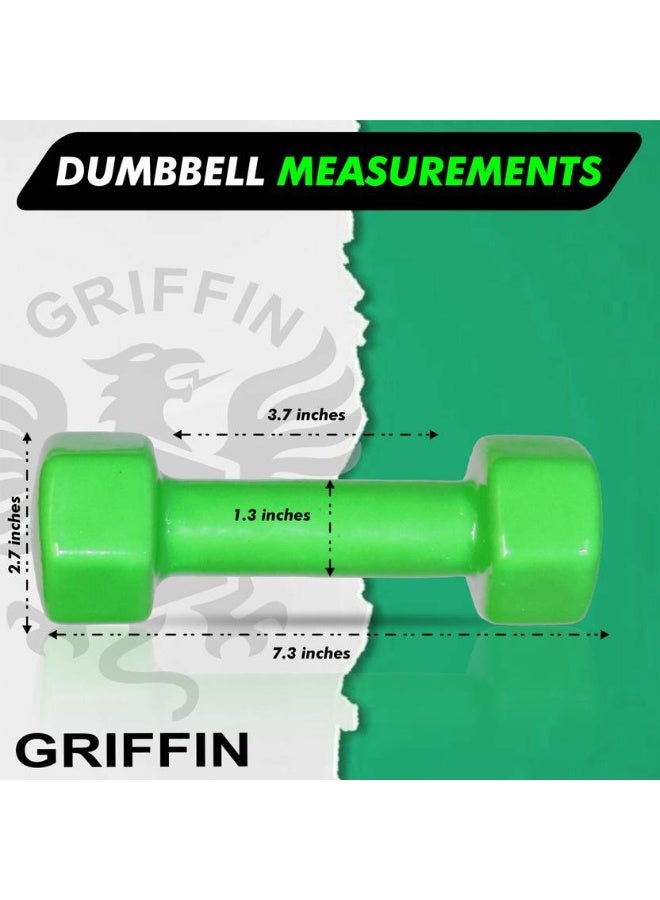 Griffin GRIFFIN Cast Iron Vinyl Coated Dumbbell ( 1 + 1 = 2 kg ) Fixed Weight Dumbbell  (1 kg) - Image 3
