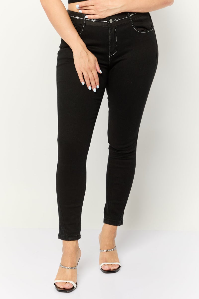 ONLY جينز دنيم ضيق للنساء، أسود - Image 1