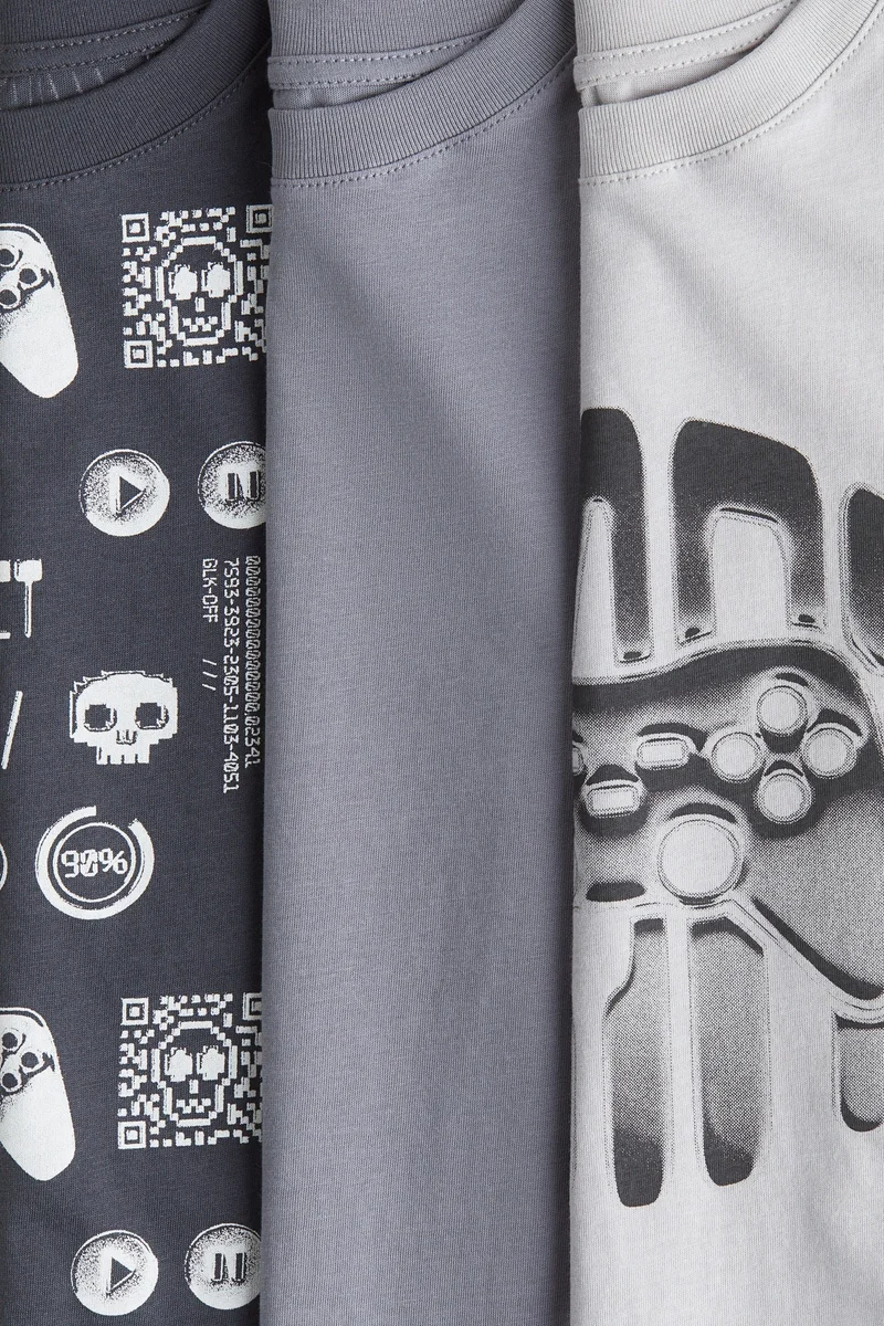 H&M 3-pack cotton T-shirts