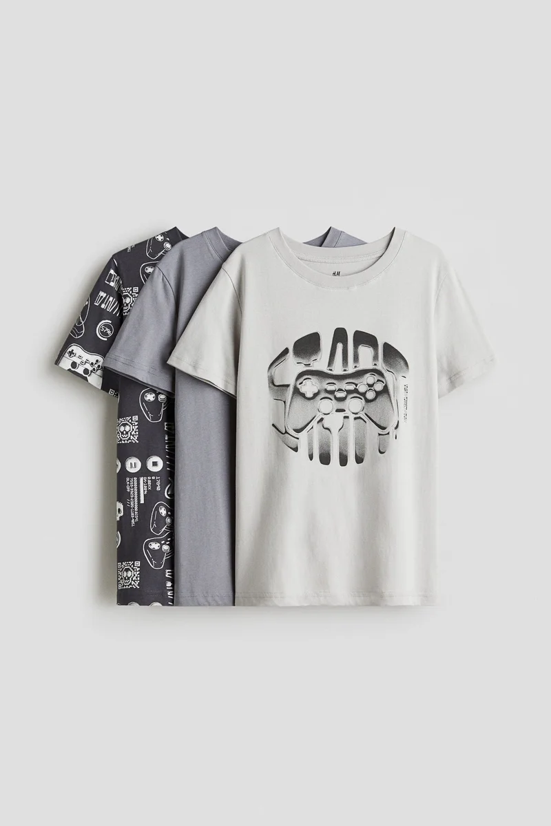 H&M 3-pack cotton T-shirts