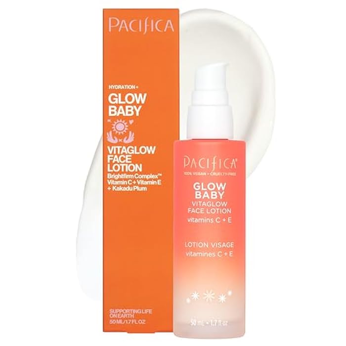 Pacifica Beauty Glow Baby VitaGlow Face Lotion and Brightening Face Wash Set, Skincare, Vitamin C and E, AHA, Exfoliator, Cleanser, Hydrating, Moisturizer, Vegan, 1.7 fl oz and 5 fl oz (Set of 2) - Image 4