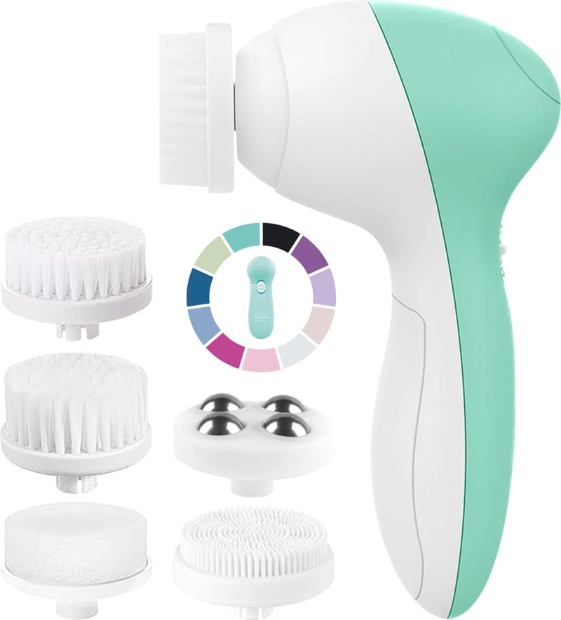VISOFO Facial Cleansing Brush | Face Scrubber Exfoliator Skin Care Beauty Products Powered Electric Wash Exfoliating Skincare Women Spin Cleanser Tools Cleaning Scrub Washer Self Care (Opal) - Image 1