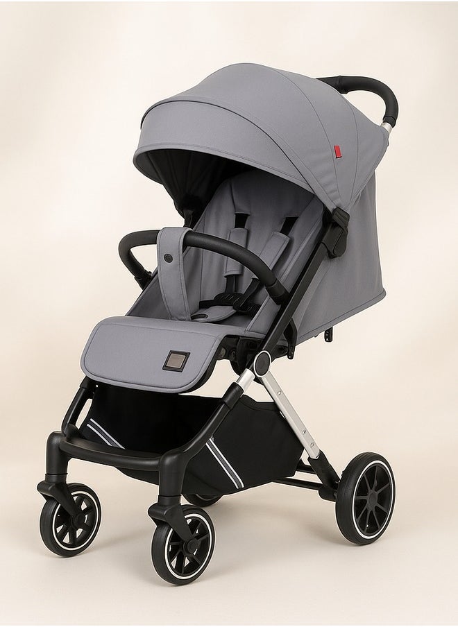 Kidilo kidilo Travel and Hiking Stroller, Lightweight and Easy to Fold - Black with bag  code (k868) grey  - Image 1