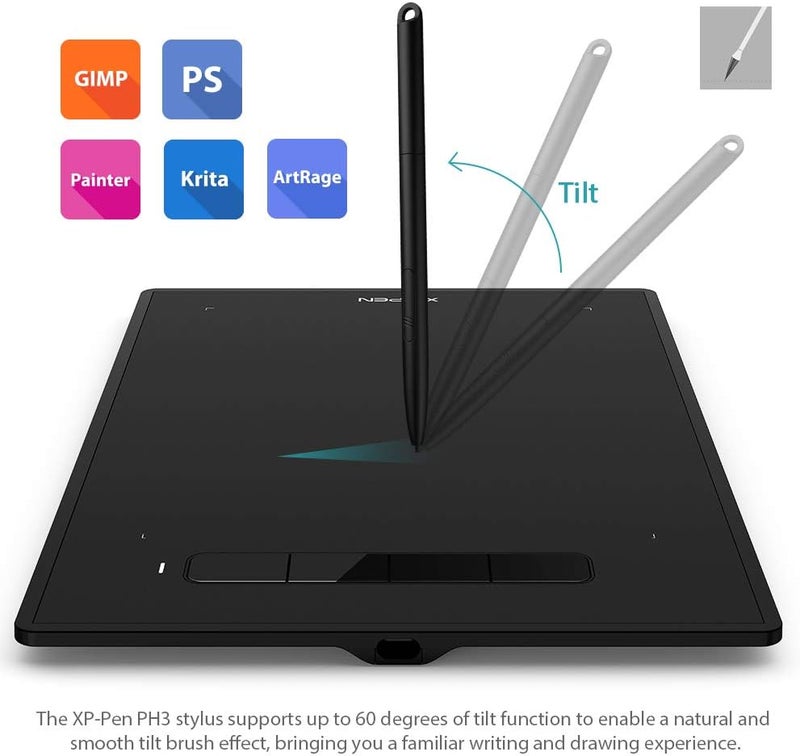 XPPen G960S Graphics Tablet 9x6 inch Drawing Tablet with Battery-free Stylus Support Windows 10/8/7 & Mac OS & Android - Image 5