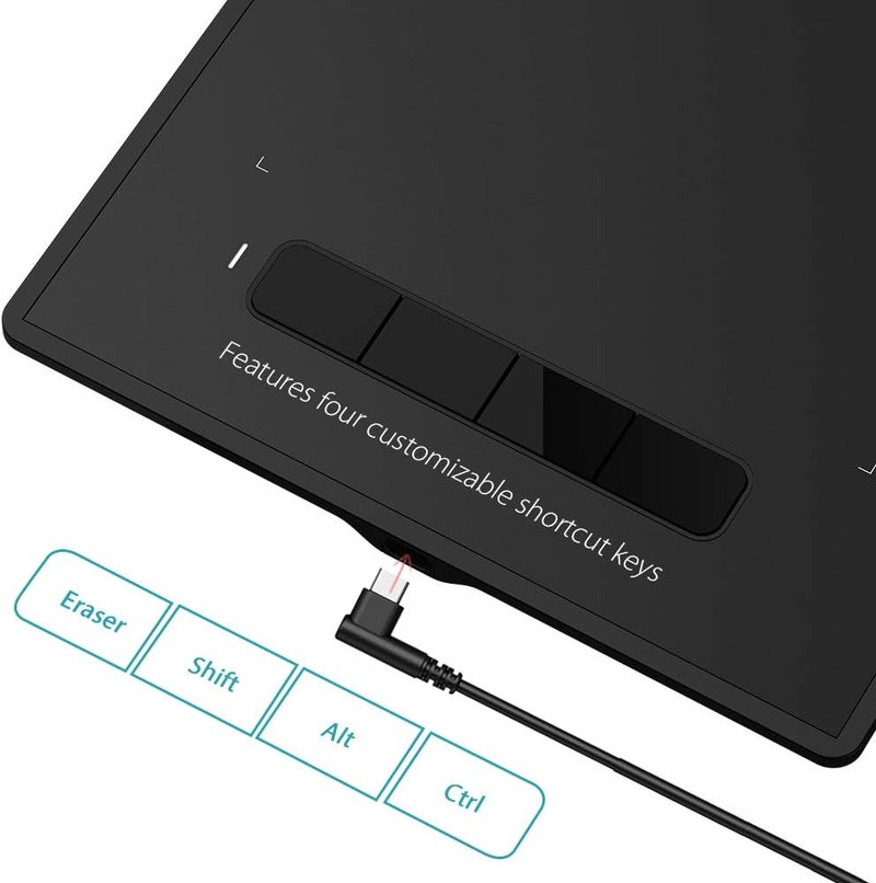 XPPen G960S Graphics Tablet 9x6 inch Drawing Tablet with Battery-free Stylus Support Windows 10/8/7 & Mac OS & Android - Image 3
