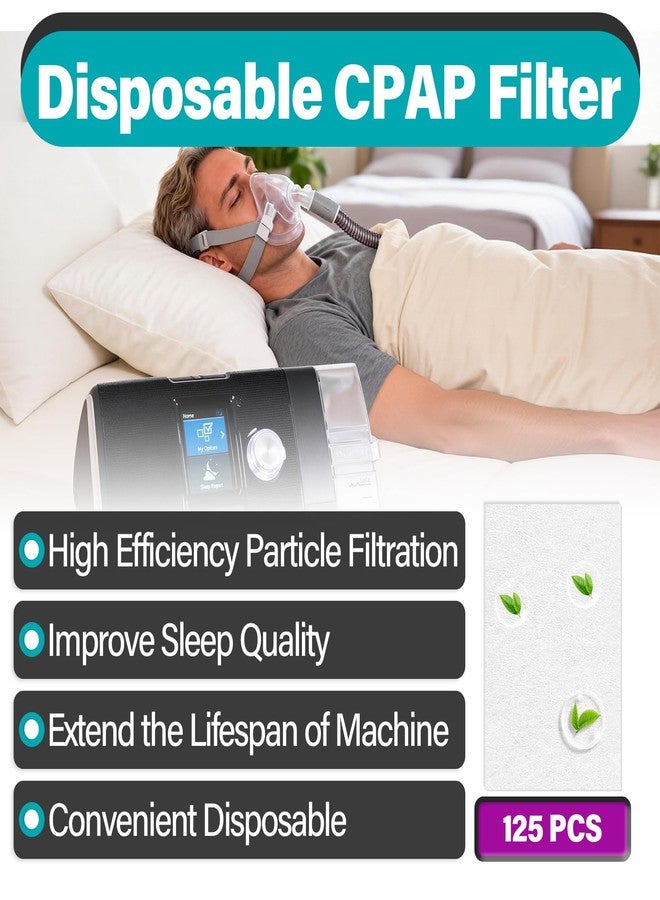 Joworthy 125 Pcs CPAP Filters Compatible with ResMed AS 10, AC 10 and S9 Machines, Disposable Premium Replacement Filters, Essential Replacement Respirator Filters - Image 2