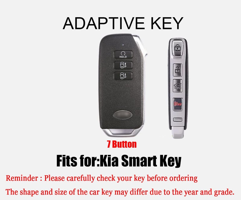 Compatible Key Fob Cover 7 Button TPU Smart Shell Protector Gold Gray - Image 3