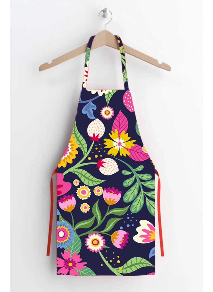 Ays Home Colorful Flower Pattern Kitchen Apron