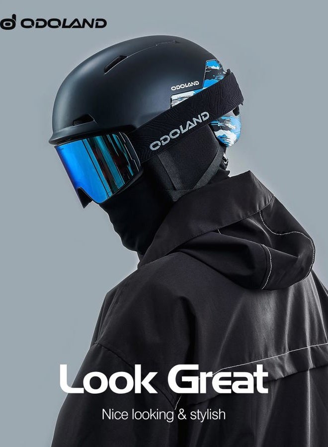 Odoland Ski Snowboard Helmet for Adults & Youth, Snow Helmet for Men & Women, Adjustable Dial Fit, Safety Certified, Goggles Compatible Protection for Skiing, Blue Camouflage, S - Image 2