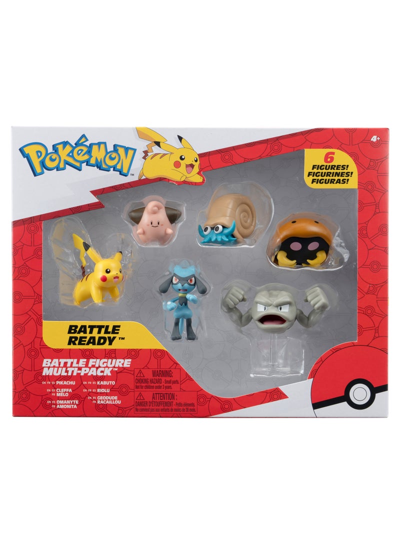 Pokemon Pokemon Battle Figure 6-in-1 Pack, Assorted 1 Pack (Style & Color May Vary) | Collectible Figures | Action Figures | Display Figure | Perfect Gift for Kids and Collectors  - Image 1