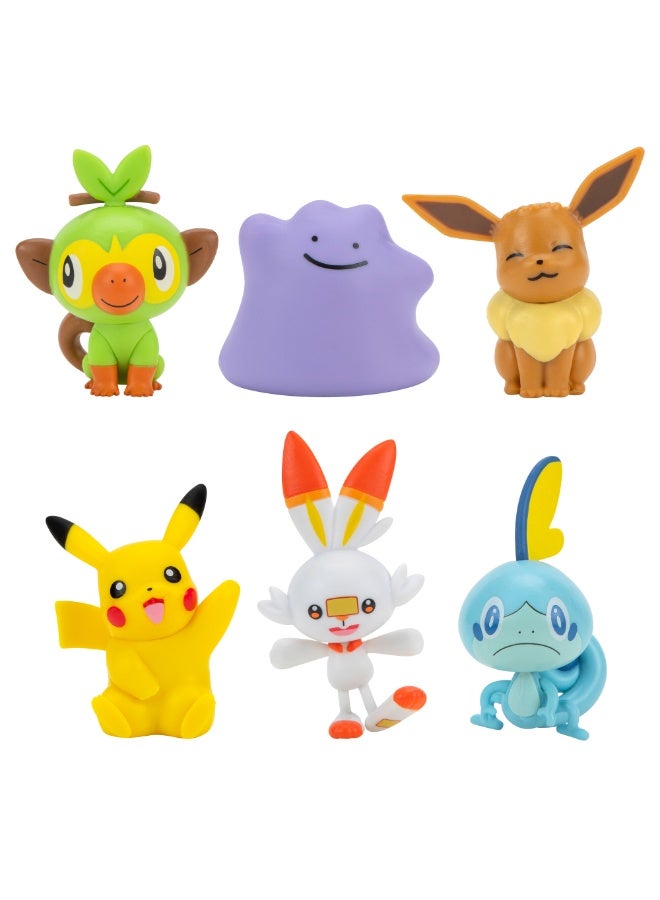 Pokemon مجموعة شخصيات معركة بوكيمون 6 في 1، مجموعة متنوعة 1 (قد يختلف النمط واللون) | شخصيات قابلة للجمع | شخصيات حركة | شخصية عرض | هدية مثالية للأطفال وجامعي التحف - Image 3