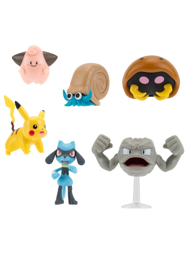 Pokemon مجموعة شخصيات معركة بوكيمون 6 في 1، مجموعة متنوعة 1 (قد يختلف النمط واللون) | شخصيات قابلة للجمع | شخصيات حركة | شخصية عرض | هدية مثالية للأطفال وجامعي التحف - Image 5