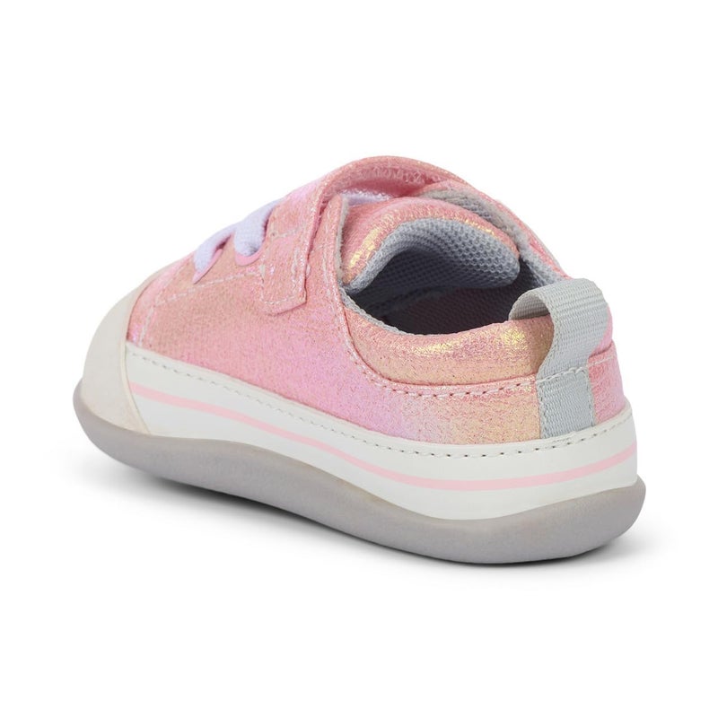 See Kai Run - Stevie Mini First Walker Shoe for Infants, Pink Metallic, Infant 5 - Image 2