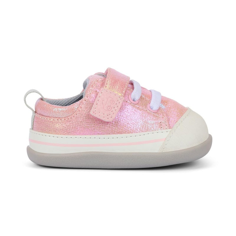 See Kai Run - Stevie Mini First Walker Shoe for Infants, Pink Metallic, Infant 5 - Image 3