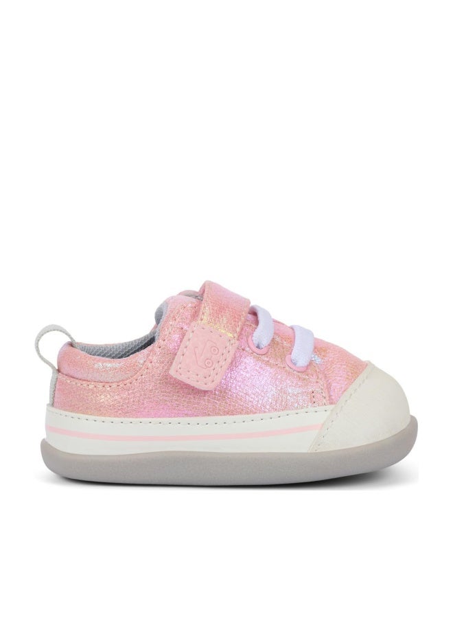 See Kai Run - Stevie Mini First Walker Shoe for Infants, Pink Metallic, Infant 5 - Image 1