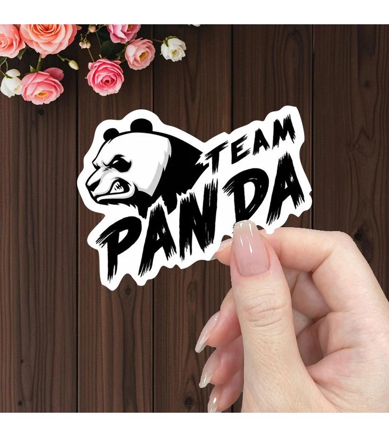 ملصق ديكور من team panda، قطعة واحدة، لمسة نهائية غير لامعة، لاصق متين للسيارة واللاب توب والهاتف والثلاجة وديكور المنزل، بطابع JDM دريفت. - Image 2