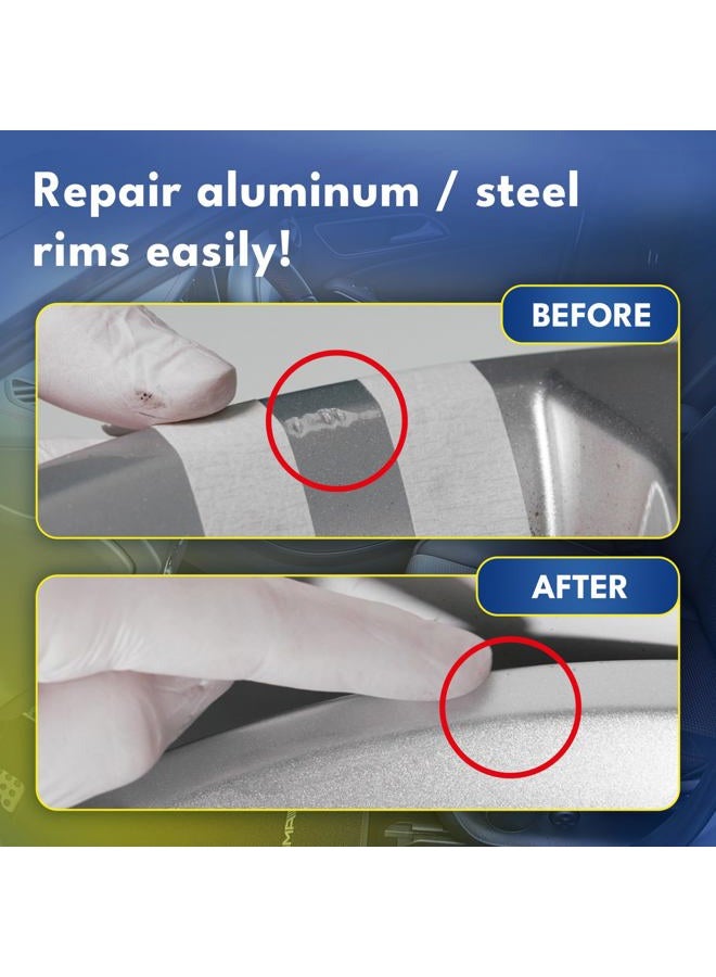 ATG Rim Scratch & Rim Dent Scratch Repair Curb Rash Repair Kit, Car Paint Scratch Repair Silver Paint Rim Scratch Repair Kit Rim Scratch Repair Alloy Wheel Scratch Repair kit Aluminum Scratch Repair - Image 2