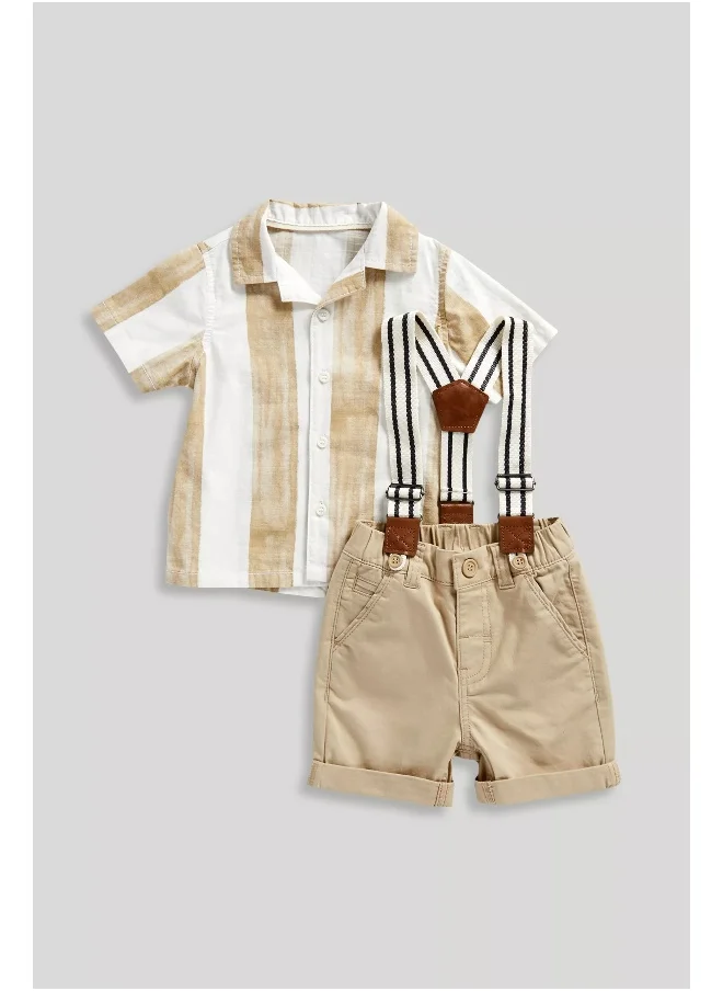 mothercare Shirt, Shorts and Braces Set