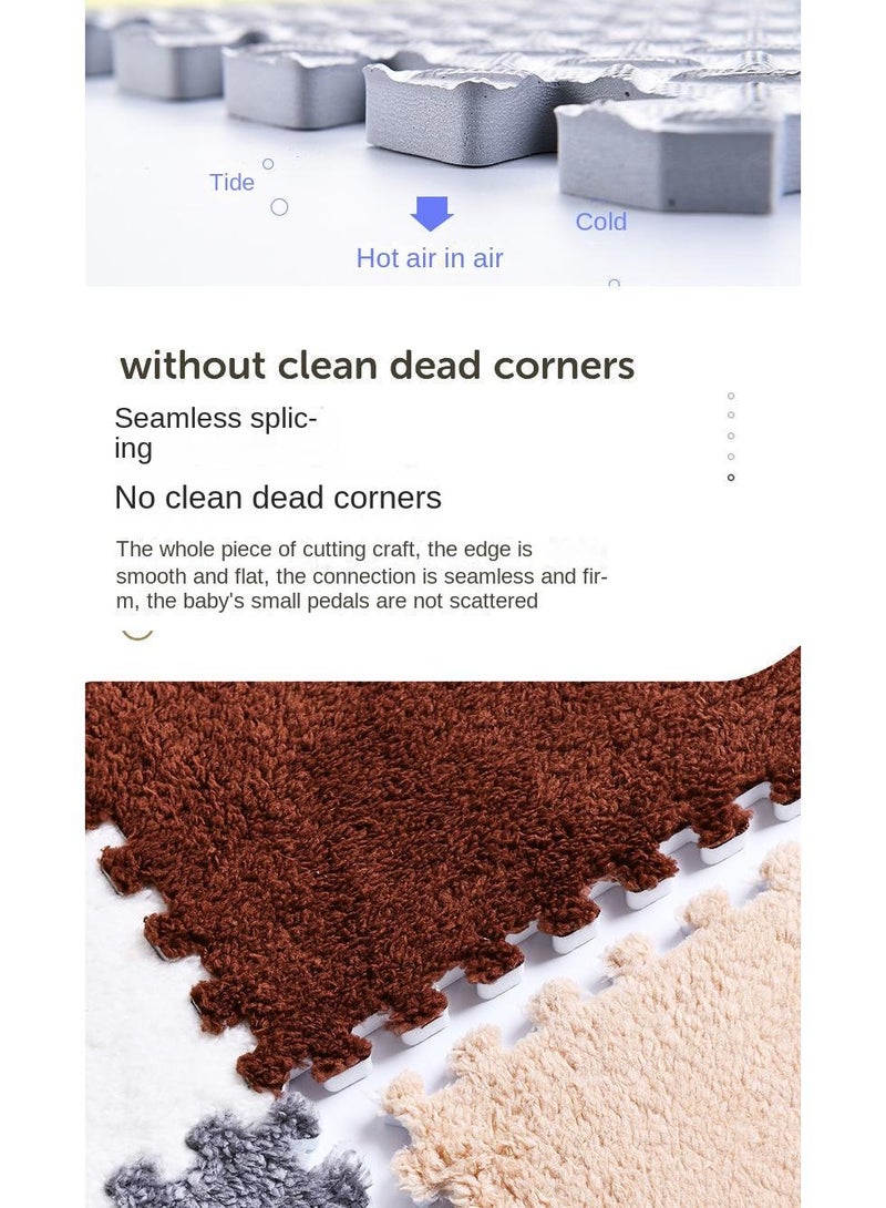 XiuWoo Foam Floor Mat Eva Plush Carpet Square Thickened Sports Game Mat Interlocking Carpet Plush Puzzle Soft Children'S Room Family Bedroom Living Room - Image 2