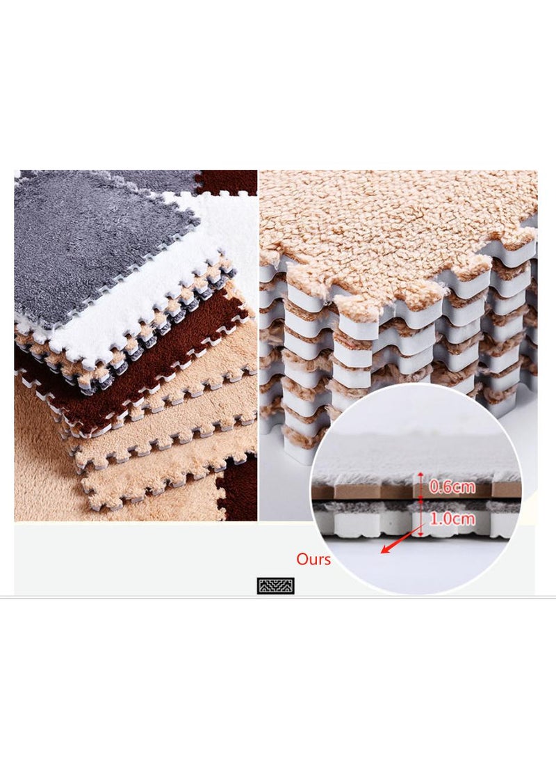 XiuWoo Foam Floor Mat Eva Plush Carpet Square Thickened Sports Game Mat Interlocking Carpet Plush Puzzle Soft Children'S Room Family Bedroom Living Room - Image 4