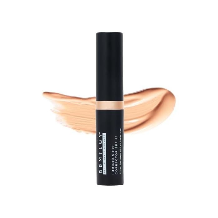 DRMTLGY Luminous Eye Corrector SPF 41 – Medium – Under Eye Color Corrector for Dark Circles – Hydrating Anti-Aging Tinted Eye Cream, Mineral Broad Spectrum Sun Protection, 0.25 fl oz / 7 mL