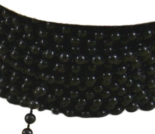 4mm Faux Pearl Plastic Beads on a String Craft Roll Black