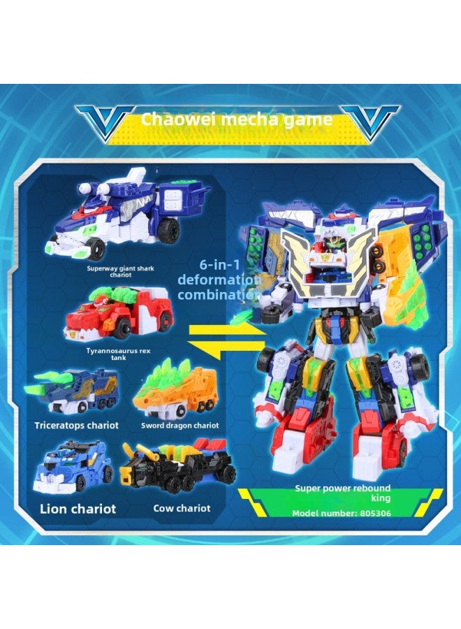 Mini Special Team Chaowei Energy Toy Beast King Deformation Robot Dragon King Giant Shark King Kong Boy Team Reinstall-Color: Random One  - Image 4