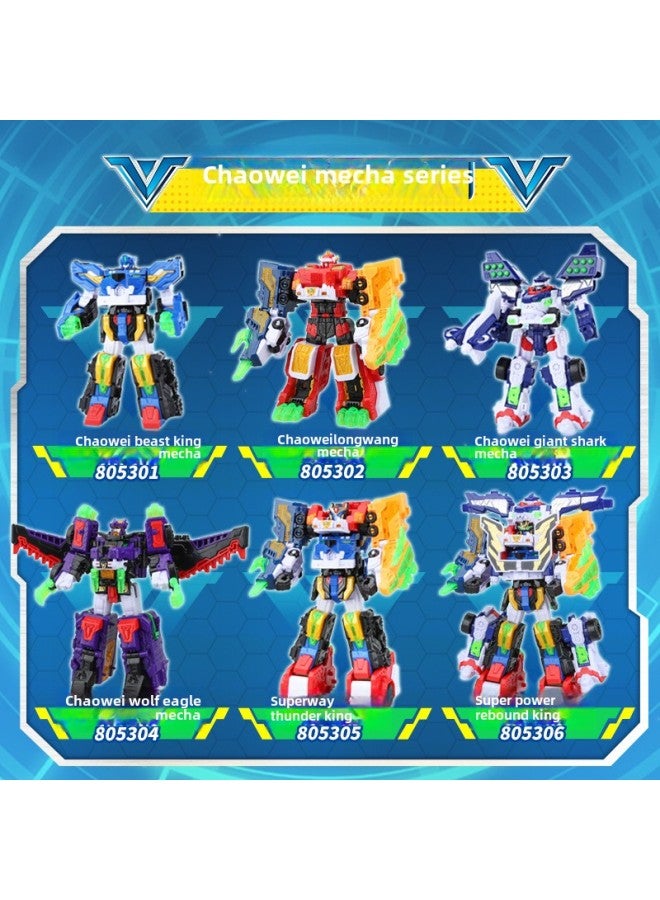 Mini Special Team Chaowei Energy Toy Beast King Deformation Robot Dragon King Giant Shark King Kong Boy Team Reinstall-Color: Random One  - Image 3