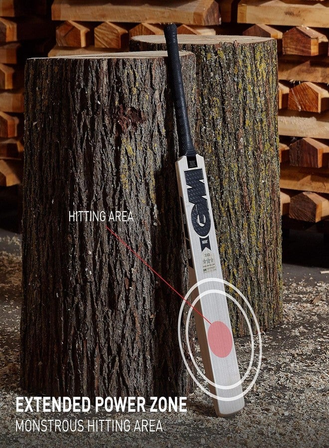 تبلد مضرب كريكيت من خشب الصفصاف الكشميري من SAG، احترافي، خشب طبيعي، مقاس 6، مقبض جلدي، حواف عريضة 40-45 مم، مع غطاء مجاني للمضرب - Image 4