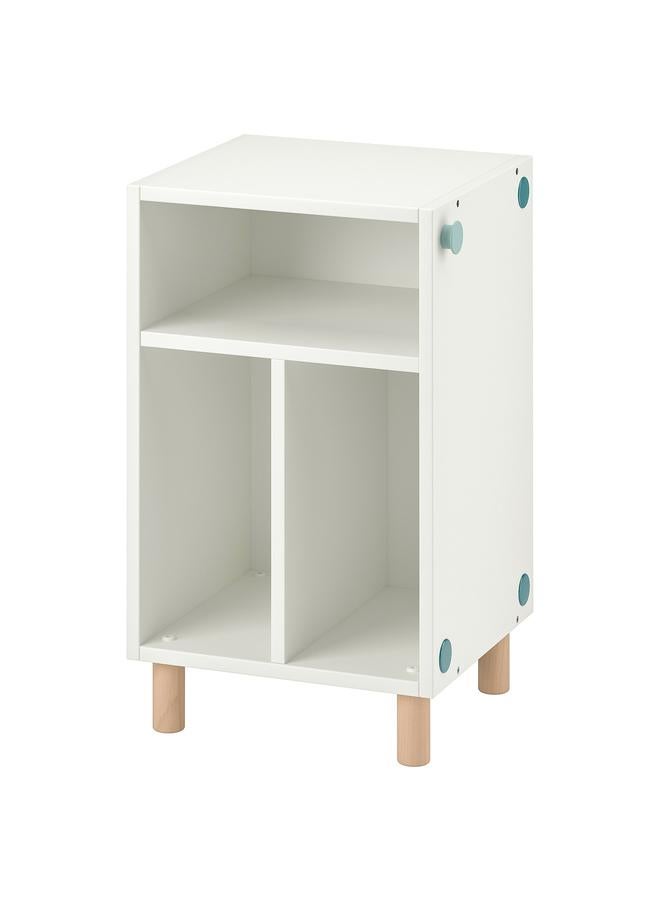 Zaboon Bedside Table/Shelf Unit, White - Image 1