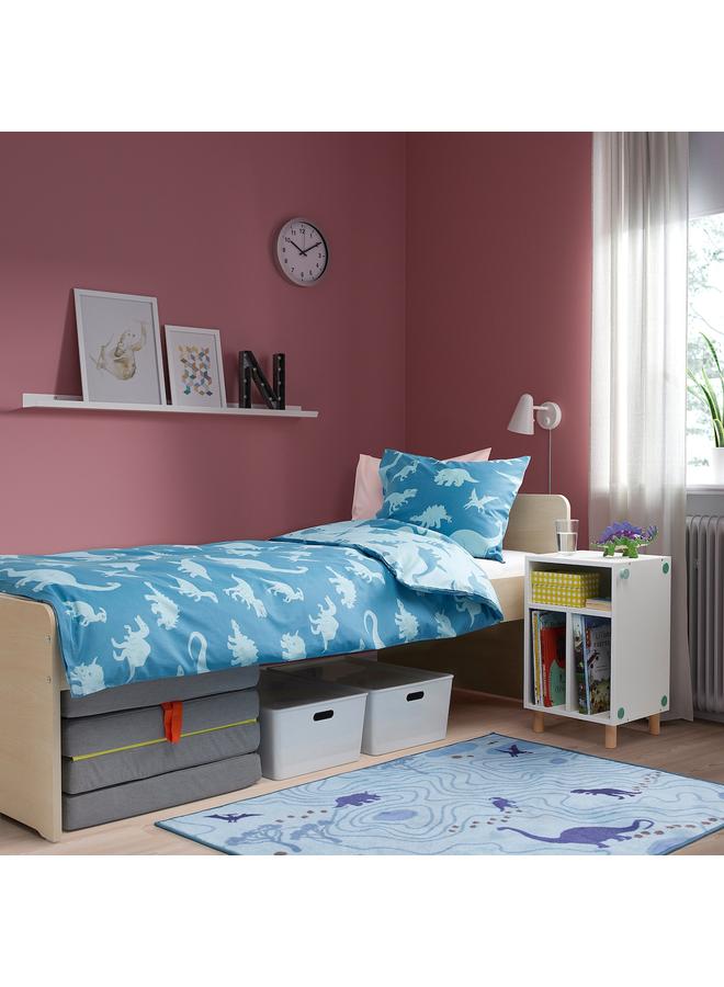 Zaboon Bedside Table/Shelf Unit, White - Image 3