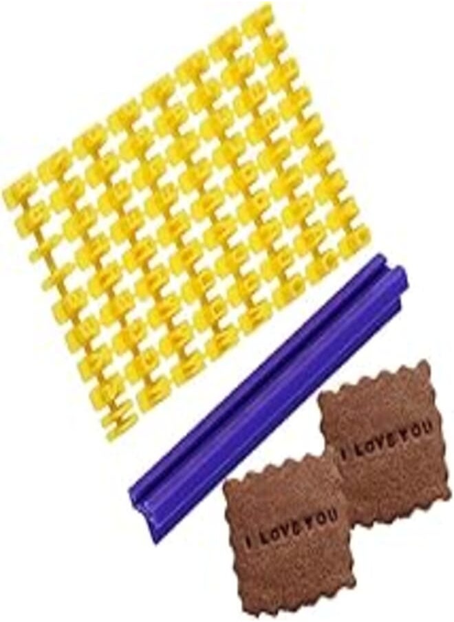 ericotry 72pcs Alphabet Number & Letter Biscuit Letter Stamp DIY Mold Decorating Baking Tool 