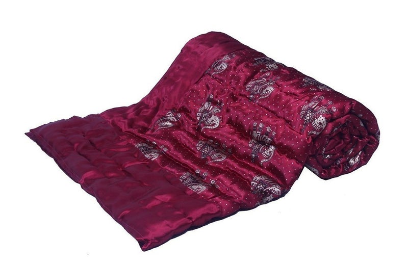 SVT SVT Traditional Famous Jaipuri Beautiful Floral Print in Multi Pink Jaipuri RajaiRazaiQuilt DoubleDouble Bed QuiltComforterAC QuiltAC Comforter  - Image 1