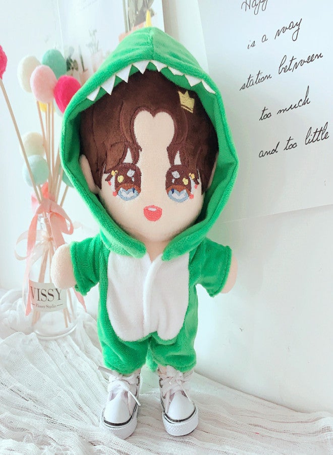 Spot dinosaur conjoined clothes pants 20cm suit 20cm doll clothes Love Bean doll pajamas(Three-dimensional clothes color one-horn, 20cm) - Image 4