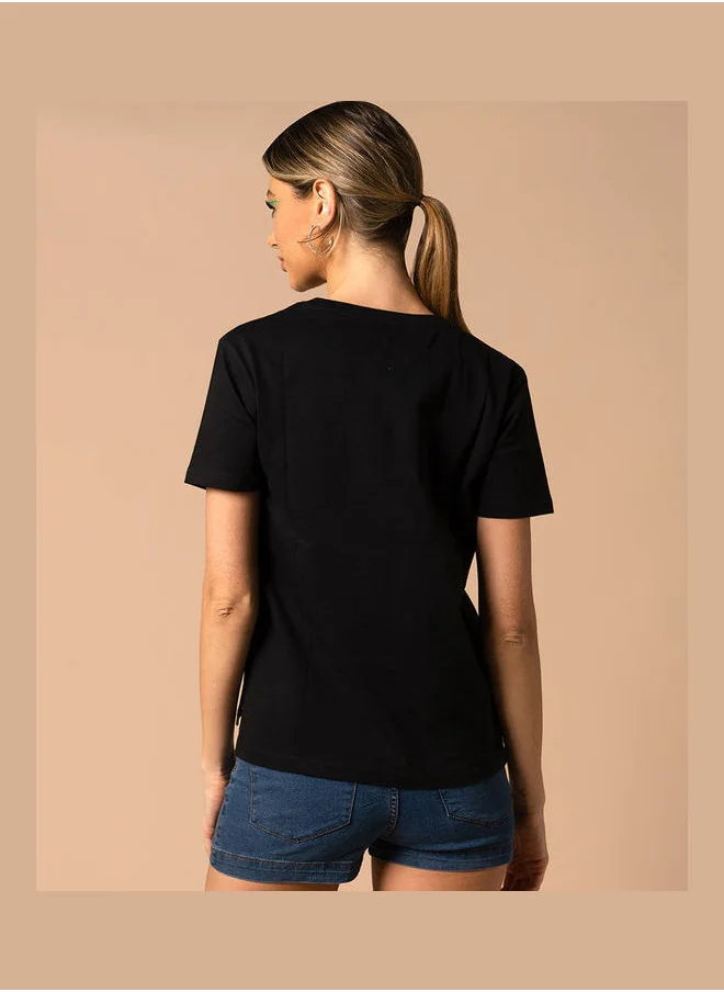 Styli Lizzo Graphic Print Regular Fit Tshirt by Styli