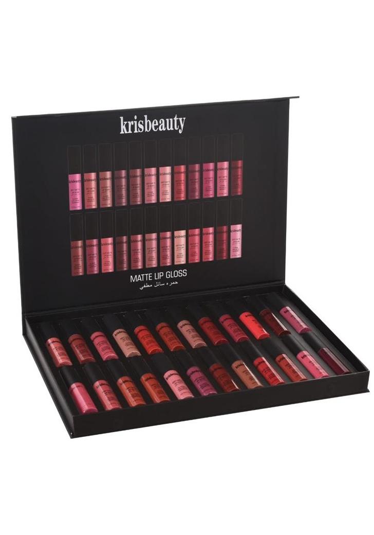 كريس بيوتي  مجموعة ملمع شفاه وأحمر شفاه من 24 قطعة - Image 1
