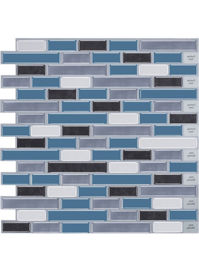 NIBEMINENT Brick Stone Pattern Self-Adhesive 3D Background Wallpaper Blue/Grey/White