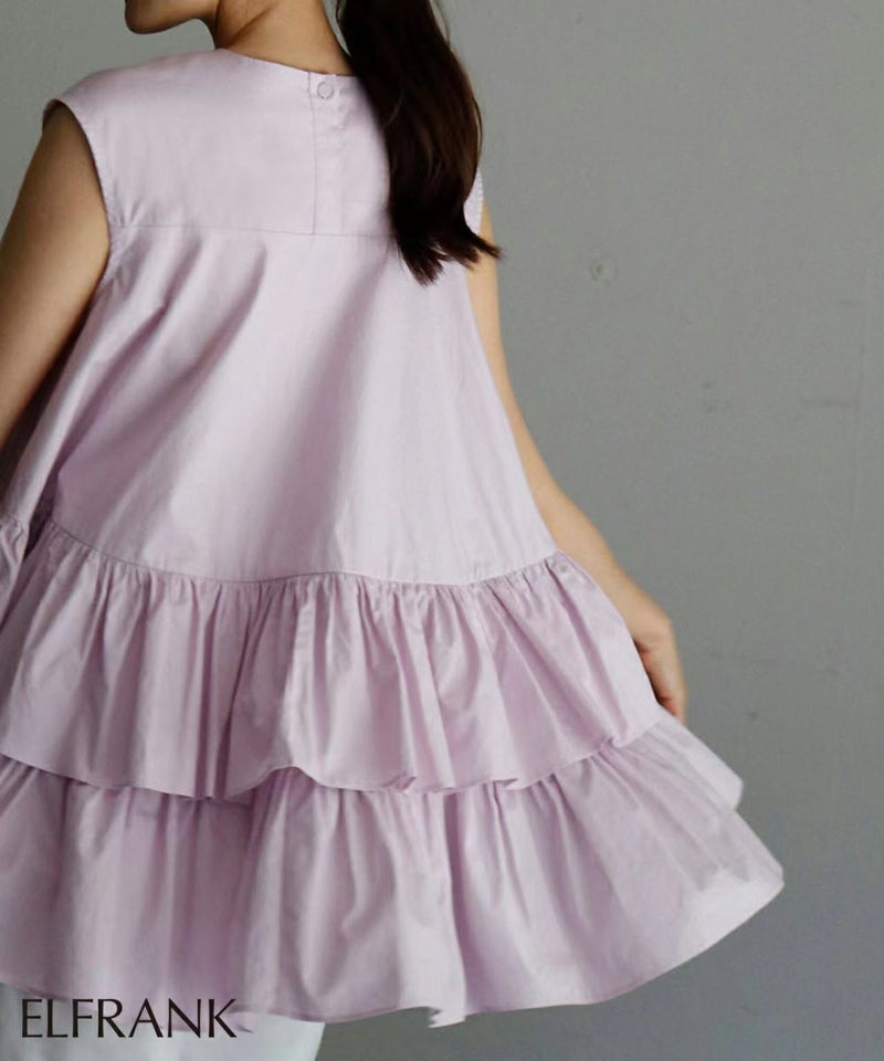 Sweet Japanese Doll Shirt Summer New Loose Round Neck Multi-color Pink - Image 1
