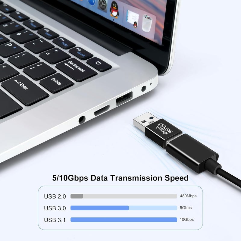 REDWIND 3-Kinds of USB 3.0 Adapters K it, USB 3.0 Female to Female & Male to Male & Female to Male High Speed Converter Extension Coupler Connector for PC Car Laptop USB Devices - Image 4
