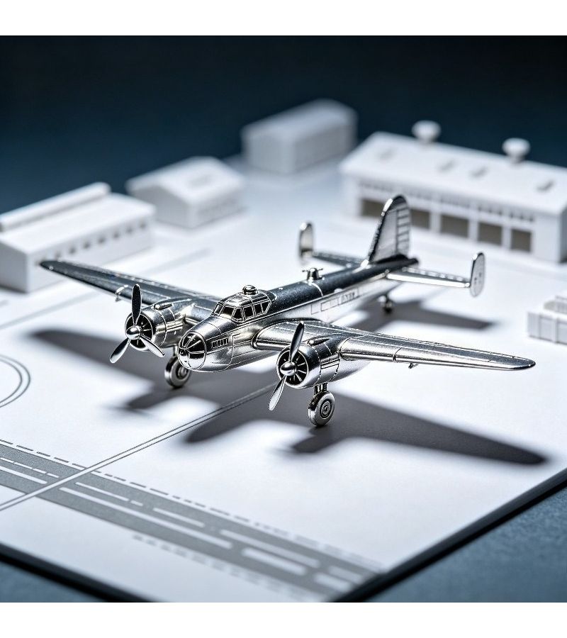 3D Stereometric Metal Puzzle Silvery Lancaster Bomber High Difficulty Assembly Model Military Aircraft Collection Home Decor Gift - Image 5