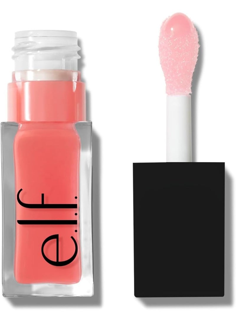 elf Glow Reviver Lip Oil, Nourishing, Tinted Lip Oil for a High Gloss Finish, Enriched with Jojoba Oil, Vegan & Cruelty Free, Pink Quartz - Image 1