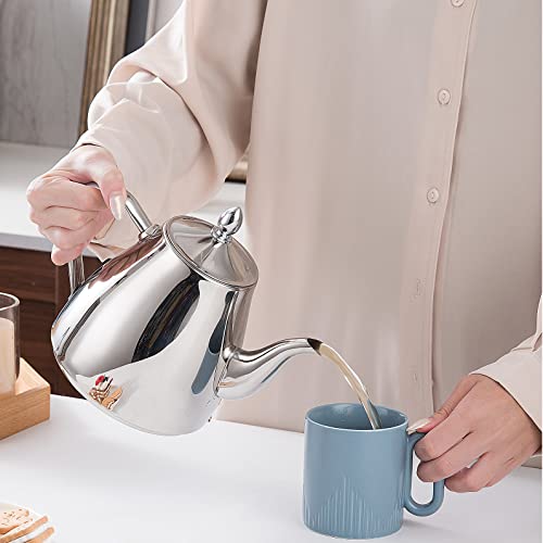 SANQIAHOME غلاية شاي من الفولاذ المقاوم للصدأ SANQIAHOME مع مصفاة سعة 2000 مل - Image 3