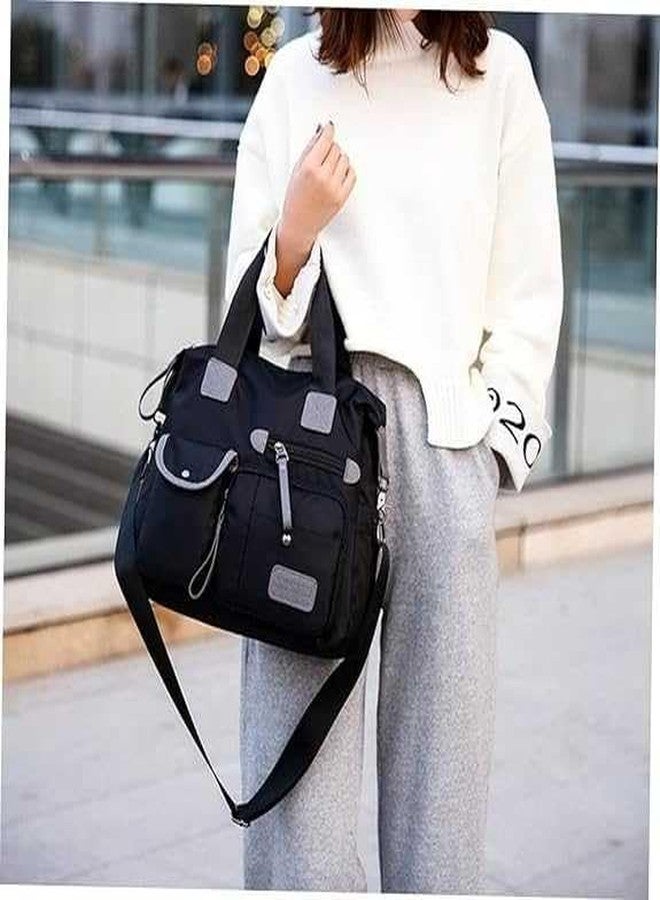 Hito Stylish Large Capacity Nylon Handbag with Pockets - Image 4