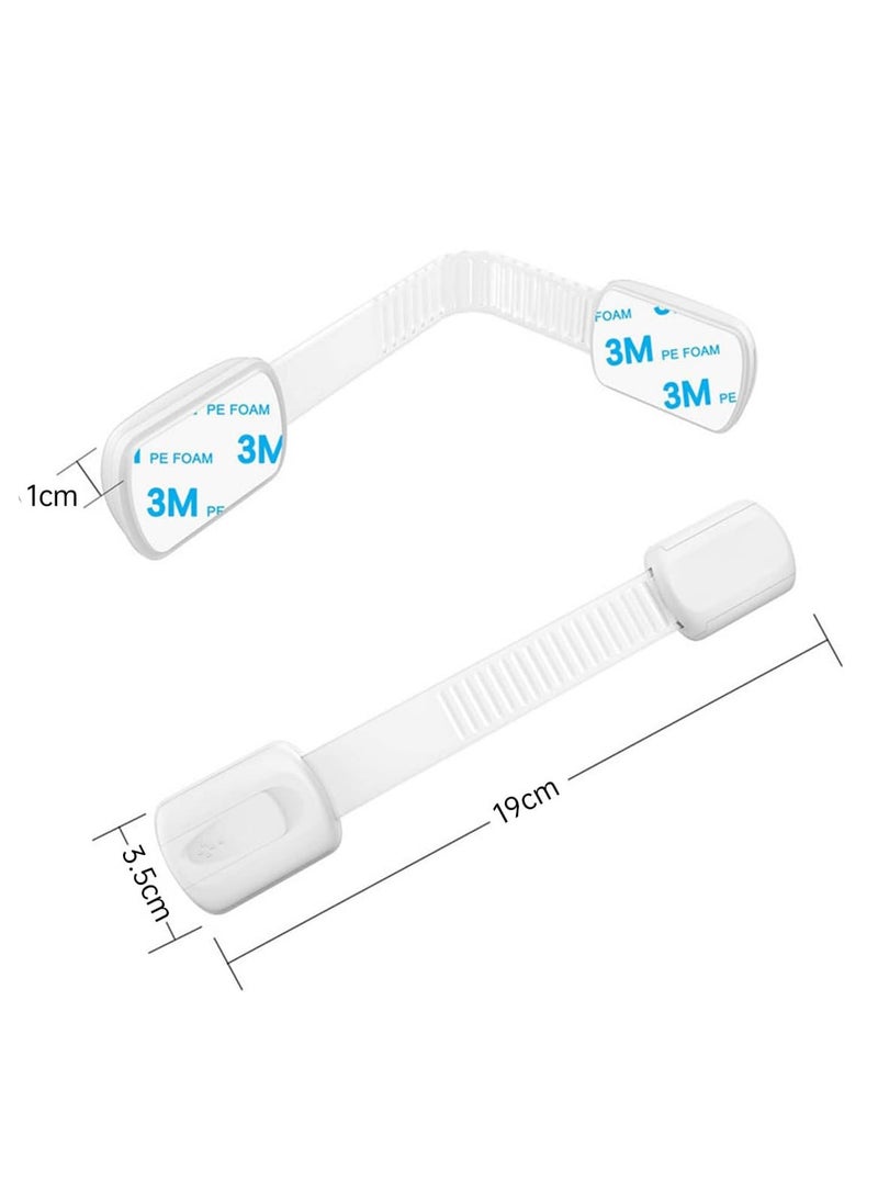 ECVV 12PCS Child Safety Locks White Baby Safety Latches Adjustable Child Proof Cabinet Latches 3M Adhesives Multi-Purpose Baby Locks for Furniture Door Fridge Oven Toilet - pzsku/Z6444C994397E453E2189Z/45/_/1725263902/4618c6b3-d193-4890-936c-5d1314887aab