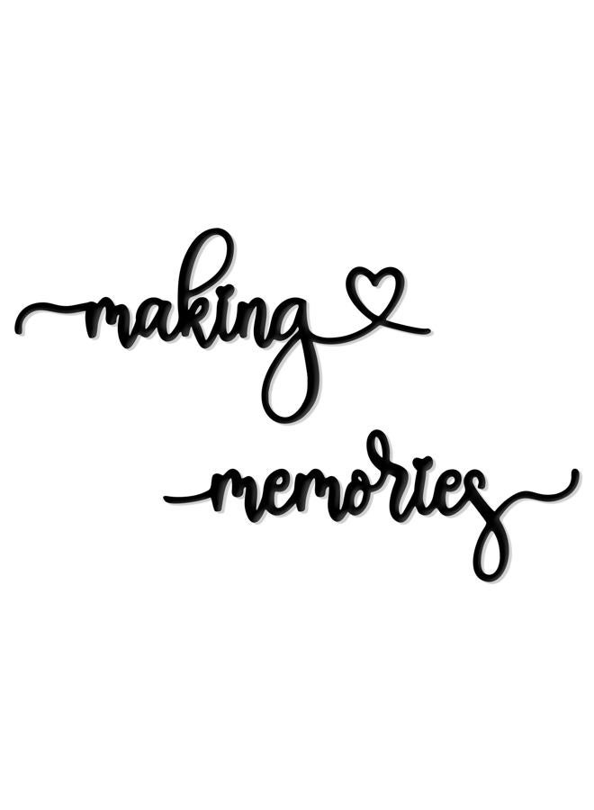 Rajukit Family Wall Decor - Making Memories Sign, Rustic Metal Cutout Art for Home, Gift for Any Occasion - Image 1