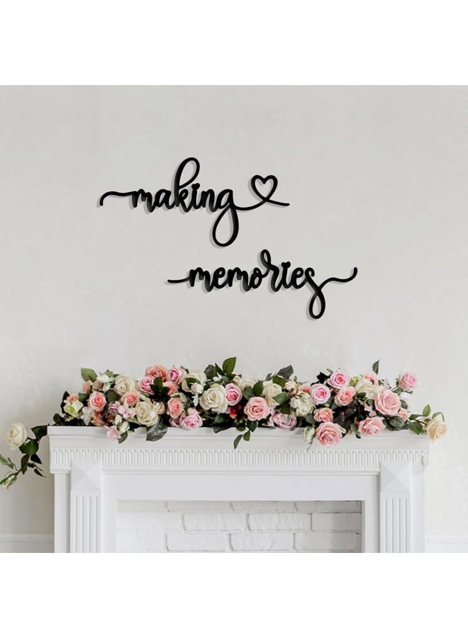 Rajukit Family Wall Decor - Making Memories Sign, Rustic Metal Cutout Art for Home, Gift for Any Occasion - Image 5