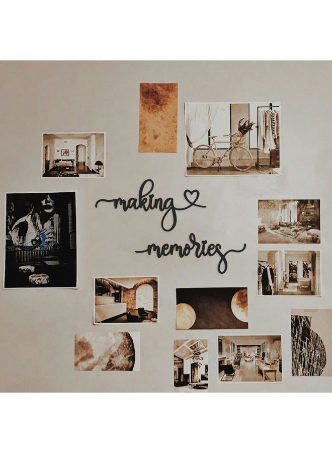 Rajukit Family Wall Decor - Making Memories Sign, Rustic Metal Cutout Art for Home, Gift for Any Occasion - Image 4