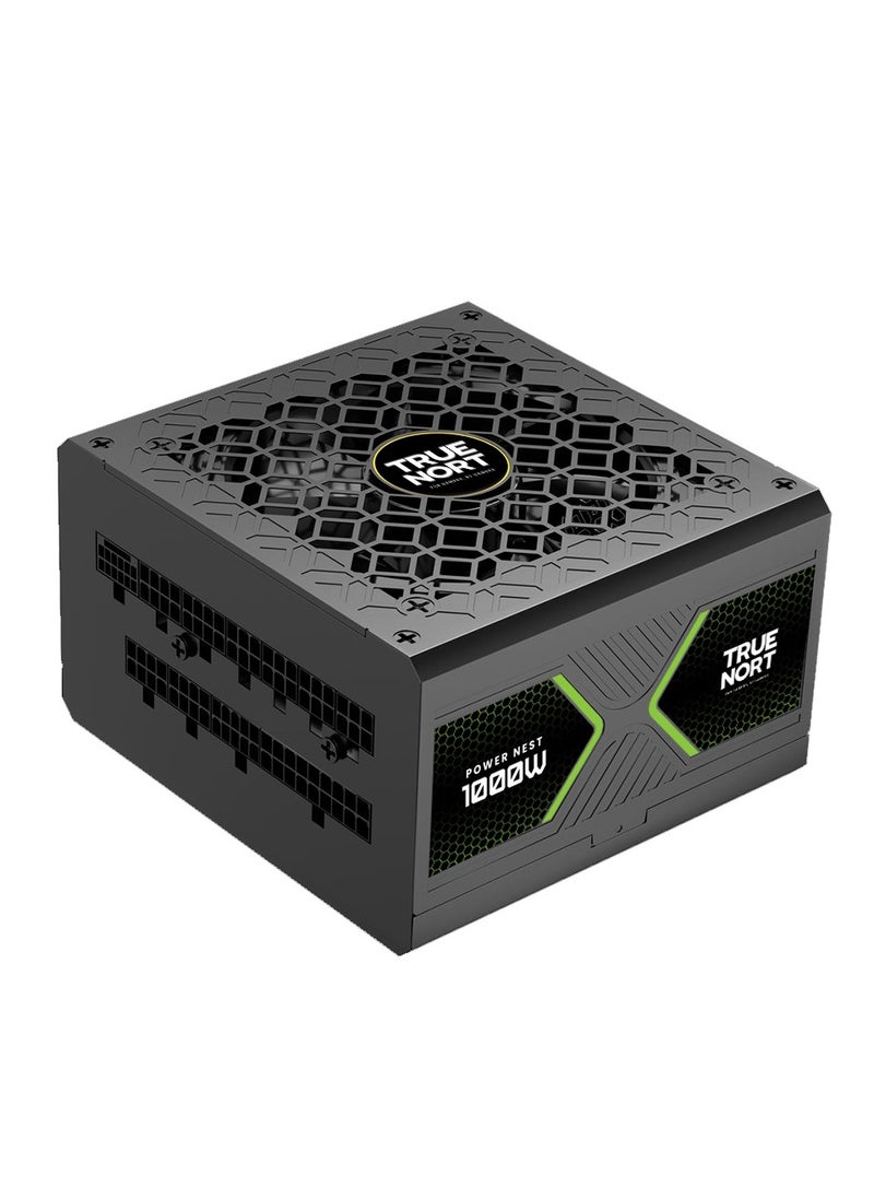 Truenort TrueNort 1000W 80 Plus Gold Certified Full Modular Power Supply ATX 3.1, PCIe 5.1 12V Japanese Capacitiors Reliable, Efficient, and Silent Performance Gaming Power Supply  - Image 1